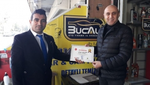BUCALİ OTO YIKAMA ALİ KARAKUŞ ÖDÜLÜNÜ ALDI
