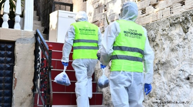 ​Büyükşehir evinde Covid tedavisi görenlere yemek dağıtımını sürdürüyor