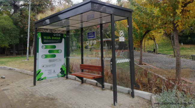 İzmir'in ilk doğa dostu otobüs durağı