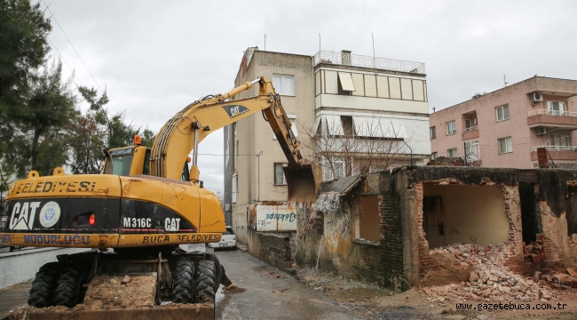 Bucalıların can ve mal güvenliği için riskli yapılara müdahale