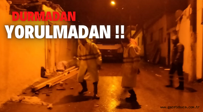 İzmir Büyükşehir Belediyesi'nden gece mesaisi