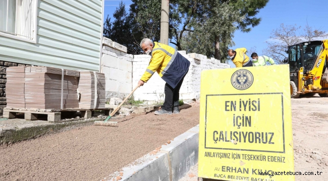 Buca Belediyesi, kentin sokaklarını emek emek yeniliyor