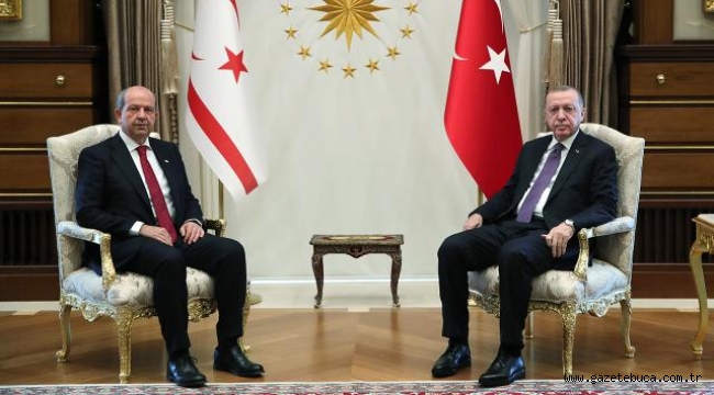 Cumhurbaşkanı Erdoğan, KKTC Cumhurbaşkanı Tatar'la görüştü