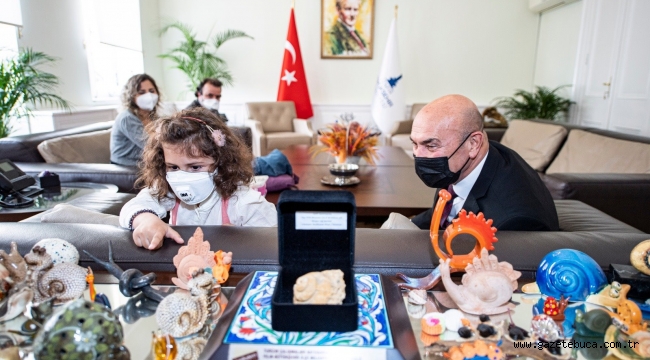 Öykü Arin'den Başkan Soyer'e teşekkür ziyareti