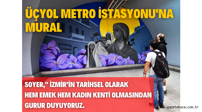 Üçyol Metro İstasyonu'na mural