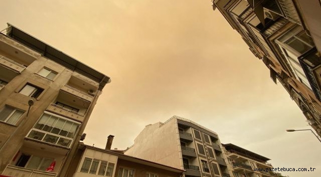 Orman yangınlarının dumanı İzmir'de gözyüzünü kapladı