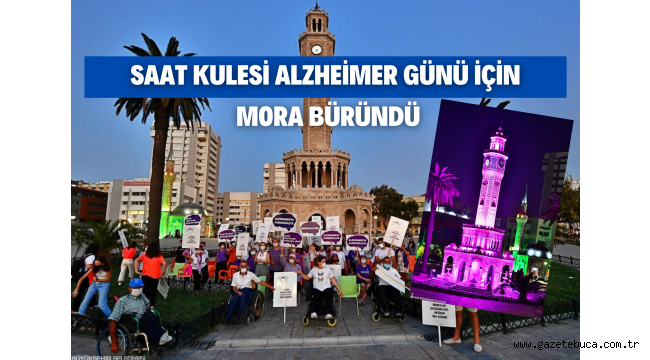 Saat Kulesi Alzheimer Günü için mora büründü