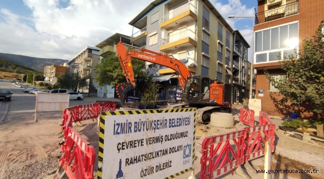 Karşıyaka ve Karabağlar'da yağmur suyu hattı çalışmaları sürüyor