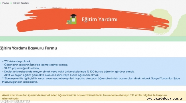 Öğrenim desteği için başvurular başladı
