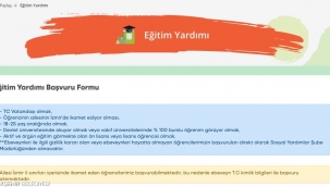 Öğrenim desteği için başvurular başladı