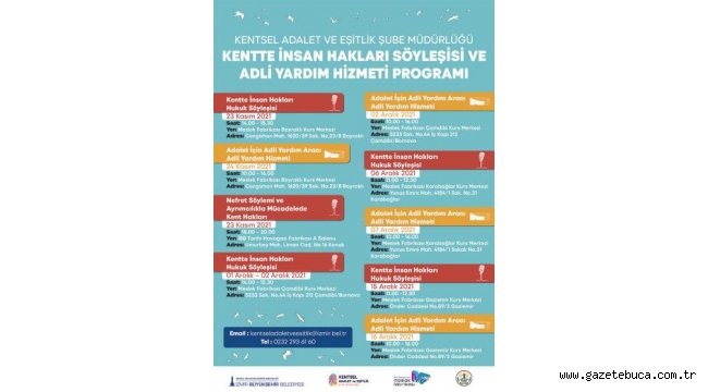 Adli yardım hizmeti de sunulacak İzmir'de hukuk söyleşileri başlıyor