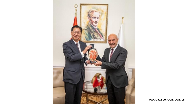 Çin Halk Cumhuriyeti Büyükelçisi Liu Shaobin Başkan Soyer'i ziyaret etti