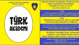 TÜRK AKADEMİ MESLEKİ EĞİTİM VE MESLEKİ YETERLİLİK (MYK)