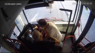 Kadın şoföre saldırı