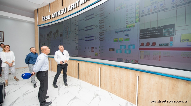 Başkan Soyer Çiğli Atıksu Arıtma Tesisi'ndeki çalışmaları inceledi