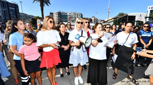 PERGEL üyesi kadınlardan şiddete karşı farkındalık eylemi