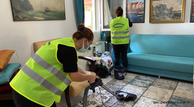 Seferihisar Belediyesi'nden gazi ve şehit yakınlarına temizlik hizmeti