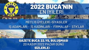 GAZETE BUCA 22. YIL BULUŞMASI 20 KASIM'DA SİZLERLE!