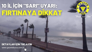 10 il için "sarı" uyarı: Fırtınaya dikkat