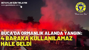 Buca'da ormanlık alanda yangın: 4 baraka kullanılamaz hale geldi