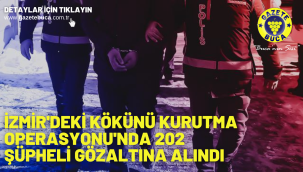 İzmir'deki Kökünü Kurutma Operasyonu'nda 202 şüpheli gözaltına alındı
