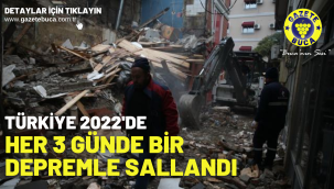 Türkiye 2022'de her 3 günde bir depremle sallandı