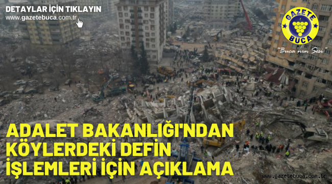 Adalet Bakanlığı'ndan köylerdeki defin işlemleri için açıklama