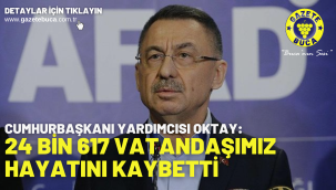 Cumhurbaşkanı Yardımcısı Oktay: 24 bin 617 vatandaşımız hayatını kaybetti