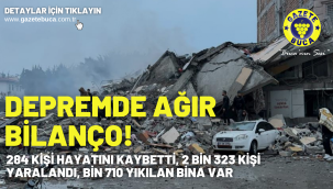 Depremde ağır bilanço! 284 kişi hayatını kaybetti, 2 bin 323 kişi yaralandı... Bin 710 yıkılan bina var