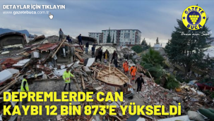 Depremlerde can kaybı 12 bin 873'e yükseldi