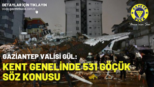 Gaziantep Valisi Gül: Kent genelinde 531 göçük söz konusu