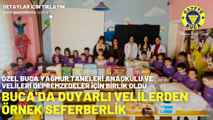 Özel Buca Yağmur Taneleri Anaokulu ve velileri depremzedeler için birlik oldu