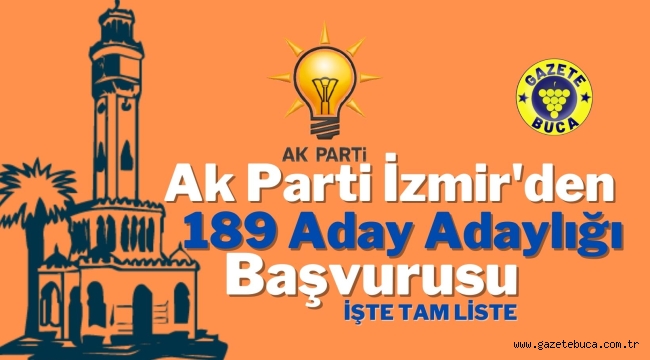 Ak Parti İzmir'den 189 aday adaylığı başvurusu