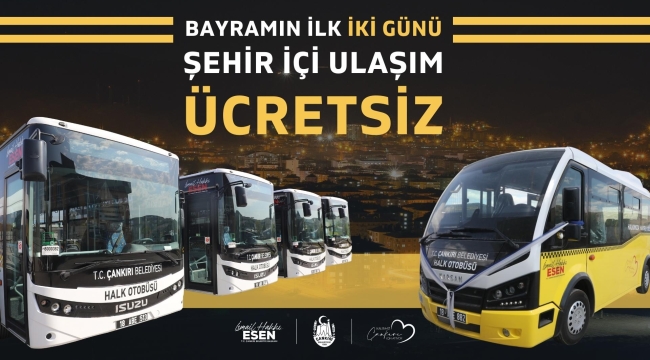 Bayramın İlk İki Günü Toplu Taşıma Ücretsiz