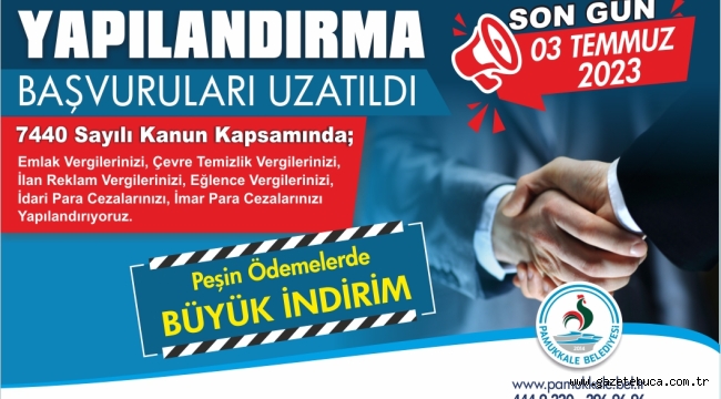  YAPILANDIRMADA SON GÜN 3 TEMMUZ