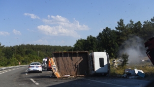 Arı yüklü kamyonun karıştığı kazada 4 kişi hayatını kaybetti