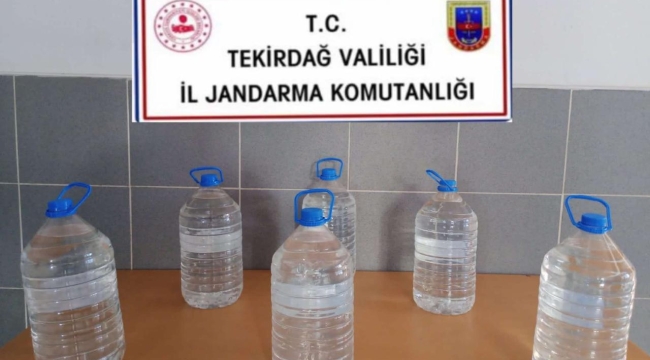 Tekirdağ'da 150 litre sahte içkiye el koyuldu