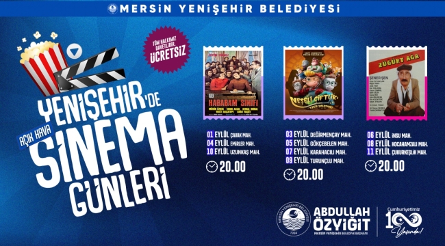 Yenişehir Belediyesi kırsal mahallelere açık hava sineması kuruyor