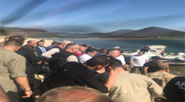 Tahtalı Barajı'nda helikopter kazası İZSU ve itfaiye ekipleri seferber oldu