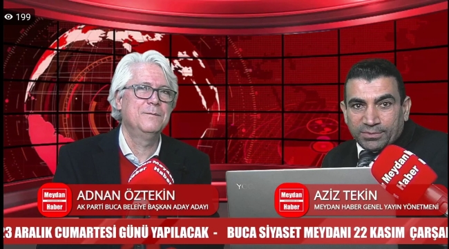 BUCA BELEDİYESİ ESKİ MECLİS ÜYESİ ADNAN ÖZTEKİN, AK PARTİ BUCA BELEDİYESİ BAŞKAN ADAY ADAYLIĞINI AÇIKLADI.
