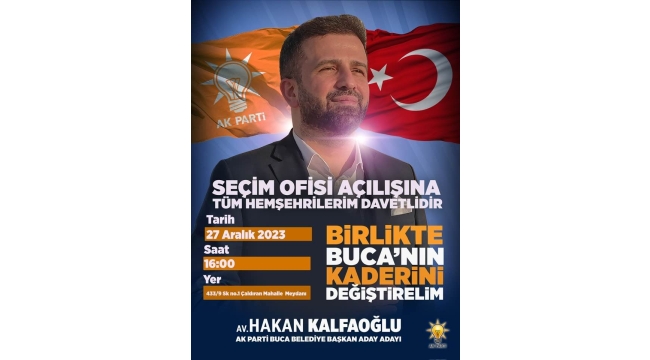 BAŞKAN KALFAOĞLU 2. SEÇİM OFİSİNİ BUCA'DA AÇTI