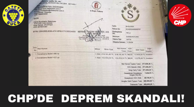 CHP'de deprem skandalı: Yediler içtiler faturayı belediyeye ödettiler