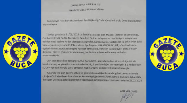 CHP Menderes'te sular durulmuyor: Üst üste istifa