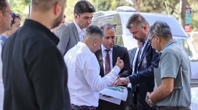 Başkan Görkem Duman İZSU yetkilileri ile sahada