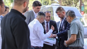 Başkan Görkem Duman İZSU yetkilileri ile sahada