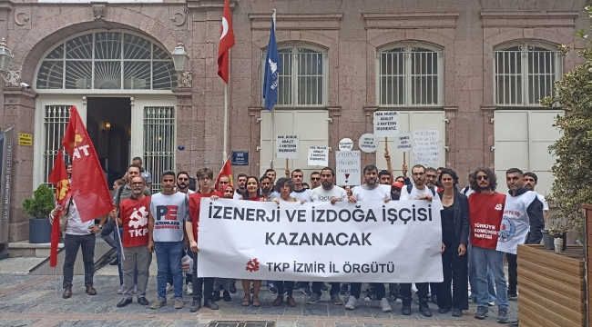 Türkiye Komünist Partisi İzmir İl Örgütü, bugün direnişlerinin 6. günündeki İzdoğa ve İzenerji işçilerini ziyaret etti. 
