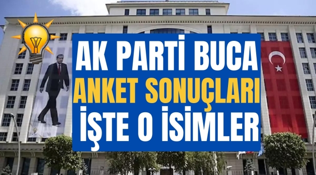 AK PARTİ BUCA İLÇE BAŞKANLIĞINDA KİM ÖNDE? İŞTE ANKETTEN ÇIKAN O İSİMLER