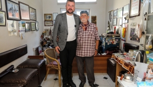 Başkanı Görkem Duman'dan, Buca'nın en eski kunduracısına ziyaret