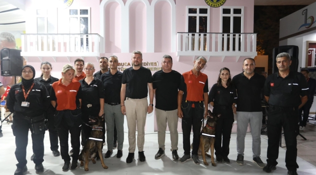 Buca'nın arama kurtarma köpeklerine büyük alkış