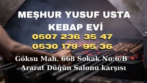 MEŞHUR KEBAPÇI YUSUF USTAYA ZİYARET Göksu Mah. 668 Sokak No:6/B Ararat Düğün Salonu karşısı